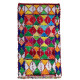 Tapis boucharouite vintage multicolore 235x140 noué main Fanida