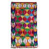 Tapis boucharouite vintage multicolore 235x140 noué main Fanida