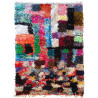 Tapis berbère boucharouite noué main multicolore 200x130 Okeanas