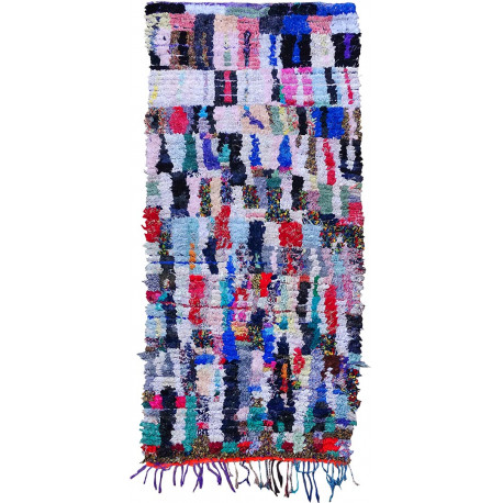 Tapis boucharouite noué main vintage 210x100 Haven