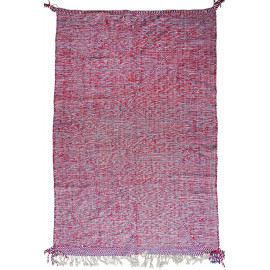 Tapis kilim laine zanafi rose 290x200 tissé main Omnia