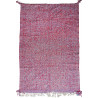 Tapis kilim laine zanafi rose 290x200 tissé main Omnia