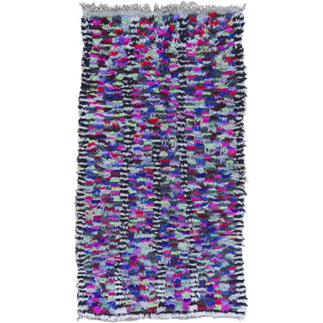 Tapis boucharouite vintage noué main 200x110 Sarah