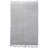 Tapis beni ouarain blanc 295x195 laine épaisse Safi