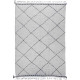 Tapis beni ouarain 100 % laine épaisse blanc Témara