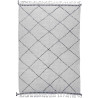 Tapis beni ouarain 100 % laine épaisse blanc Témara