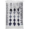 Tapis beni ouarain blanc en laine 300x195 Tizi