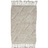 Tapis beni ouarain blanc en laine 120x80 Casa