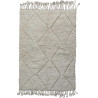 Tapis beni ouarain blanc en laine 160x110 Dole