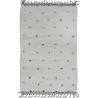 Tapis beni ouarain blanc en laine épaisse 170x105 Aris