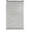 Tapis beni ouarain blanc en laine épaisse 170x105 Aris