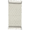 Tapis beni ouarain en laine épaisse blanc 155x80 Manoé