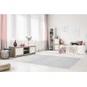 Tapis beni ouarain blanc en laine épaisse 255x150 Ifrane