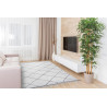 Tapis beni ouarain 100 % laine épaisse blanc Témara