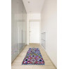 Tapis berbère boucharouite multicolore 190x105 noué main Oana