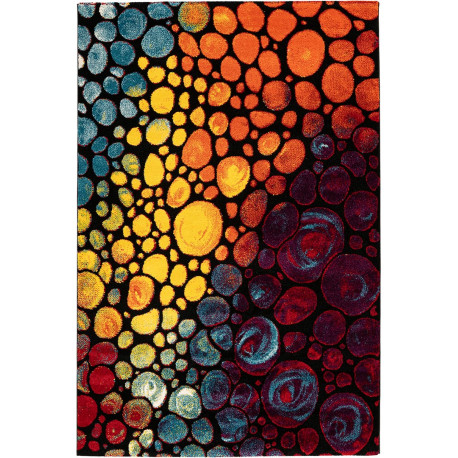 Tapis de salon contemporain multicolore Amande