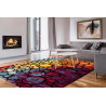 Tapis de salon contemporain multicolore Amande