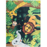 Tapis enfant jungle multicolore Tom