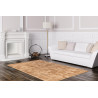 Tapis effet soie en viscose fait main beige Premium