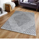 Tapis de salon ethnique à franges lavable en machine Tod