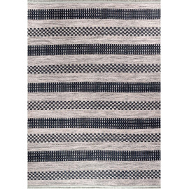Tapis moderne à franges lavable en machine Tamino