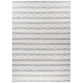 Tapis motif ethnique à franges lavable en machine Sofie
