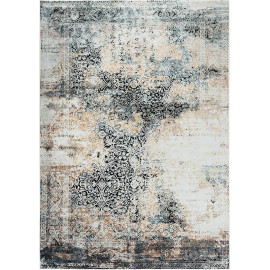 Tapis de salon vintage motif d'orient lavable en machine Rilès