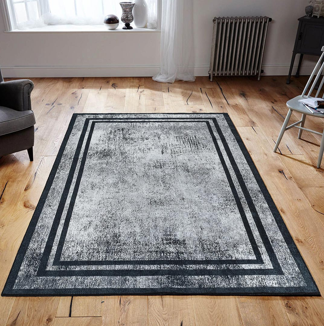 Tapis moderne de salon lavable en machine Slim