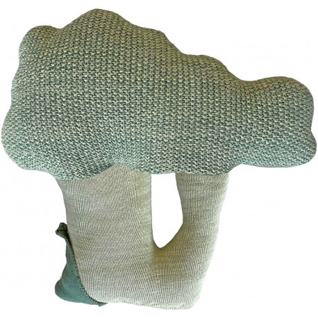 Coussin enfant tricoté brocoli Brucy