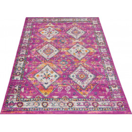 Tapis vintage multicolore intérieur rayé pour salon Dundalk