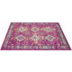 Tapis vintage multicolore intérieur rayé pour salon Dundalk