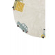 Tapis enfant rond en coton fait main lavable en machine Wheels