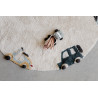 Tapis enfant rond en coton fait main lavable en machine Wheels