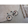 Tapis enfant rond en coton fait main lavable en machine Wheels