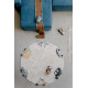 Tapis enfant rond en coton fait main lavable en machine Wheels