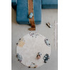 Tapis enfant rond en coton fait main lavable en machine Wheels