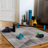 Tapis moderne fait main en polyester doux Dalta