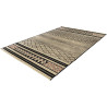 Tapis d'intérieur et extérieur oriental beige et noir Gaby