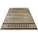Tapis d'intérieur et extérieur oriental beige et noir Gaby