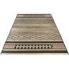 Tapis d'intérieur et extérieur oriental beige et noir Gaby