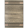 Tapis d'intérieur et extérieur oriental beige et noir Gaby