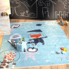 Tapis enfant en coton recyclé lavable en machine Foxy