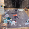 Tapis enfant en coton recyclé lavable en machine Foxy