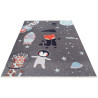 Tapis enfant en coton recyclé lavable en machine Foxy