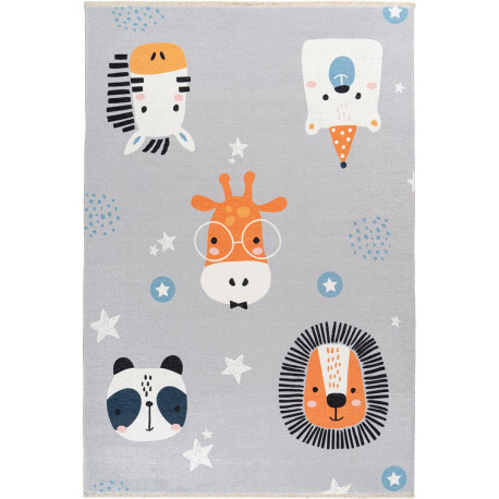 Tapis enfant en coton recyclé lavable en machine Poppy