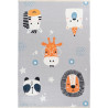 Tapis enfant en coton recyclé lavable en machine Poppy