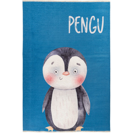 Tapis enfant en coton recyclé lavable en machine Pengu