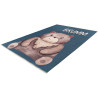 Tapis enfant en coton recyclé lavable en machine Bear