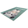 Tapis enfant en coton recyclé lavable en machine Zebra