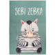 Tapis enfant en coton recyclé lavable en machine Zebra
